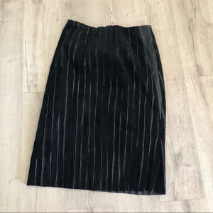 Vintage Mary Dadas Textured Leather Skirt Pull On Straight Size 14 RARE